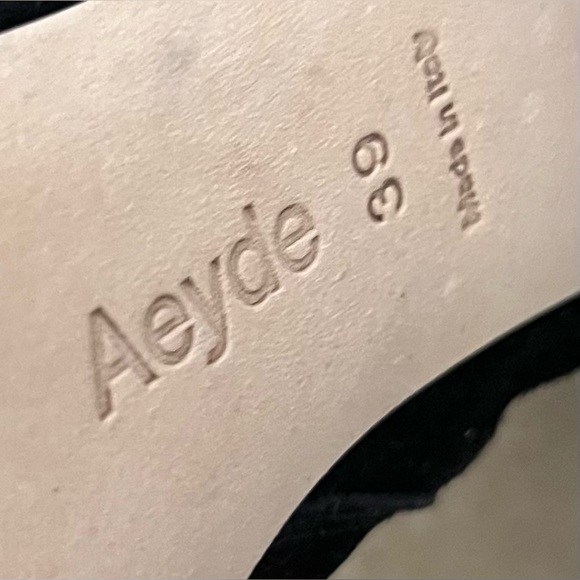 Aeyde ARIANA Black Suede KNEE HIGH Heeled Boots EU 39/ 9 $725 - Picture 9 of 15